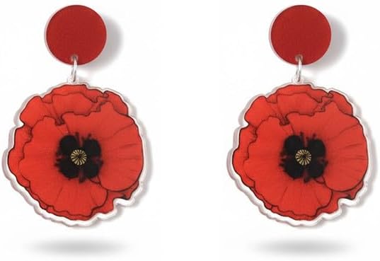 Red Poppy Earrings