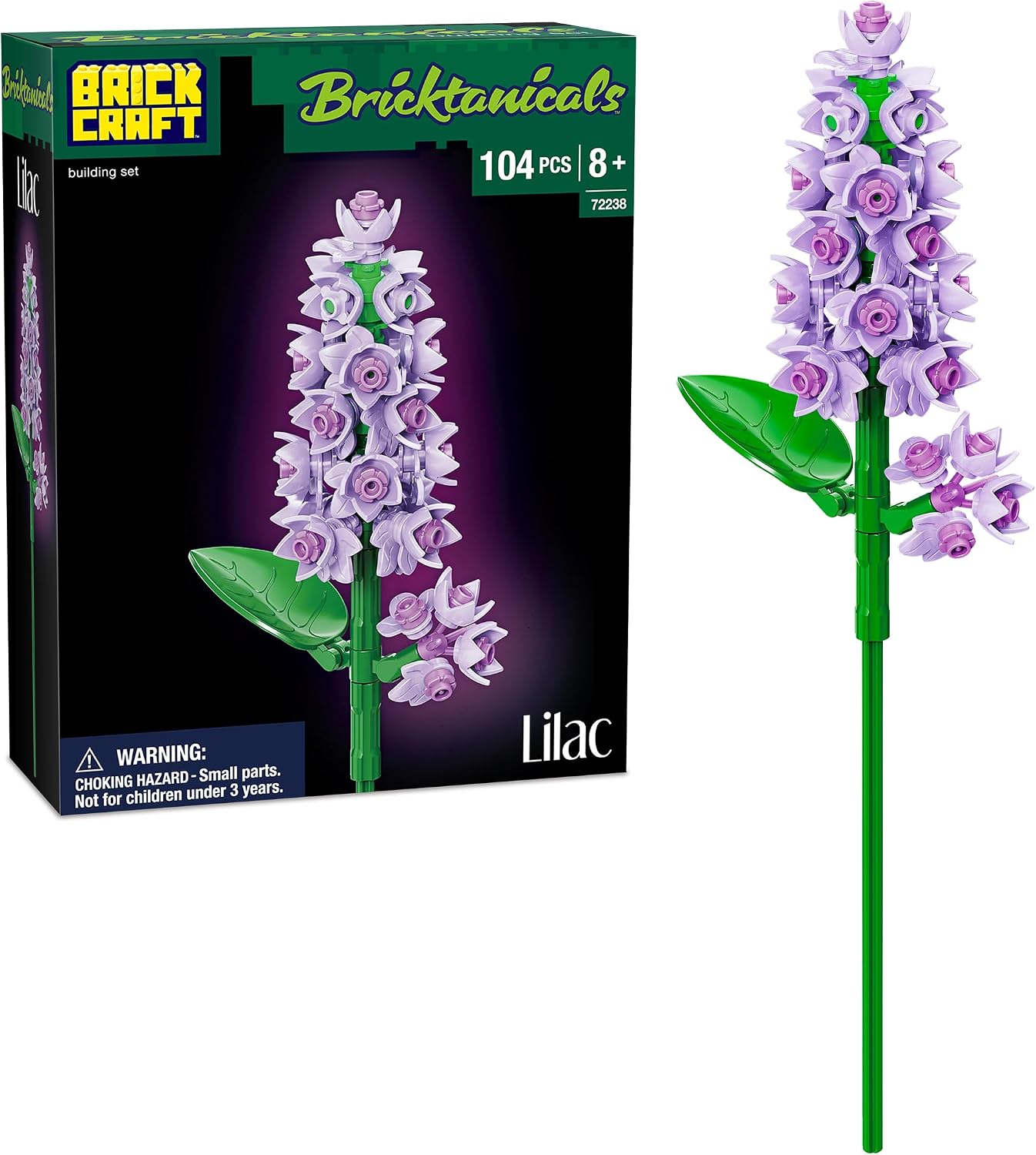 Purple Lilac Flower Building Blocks