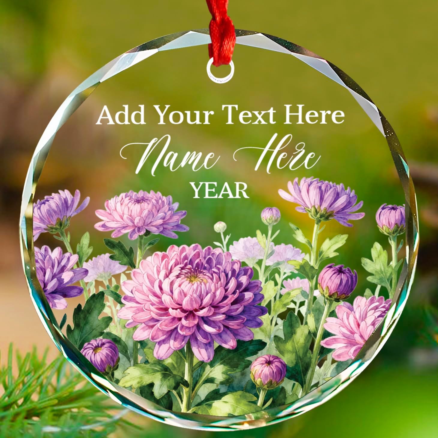 Chysanthemum Flower Christmas Ornament