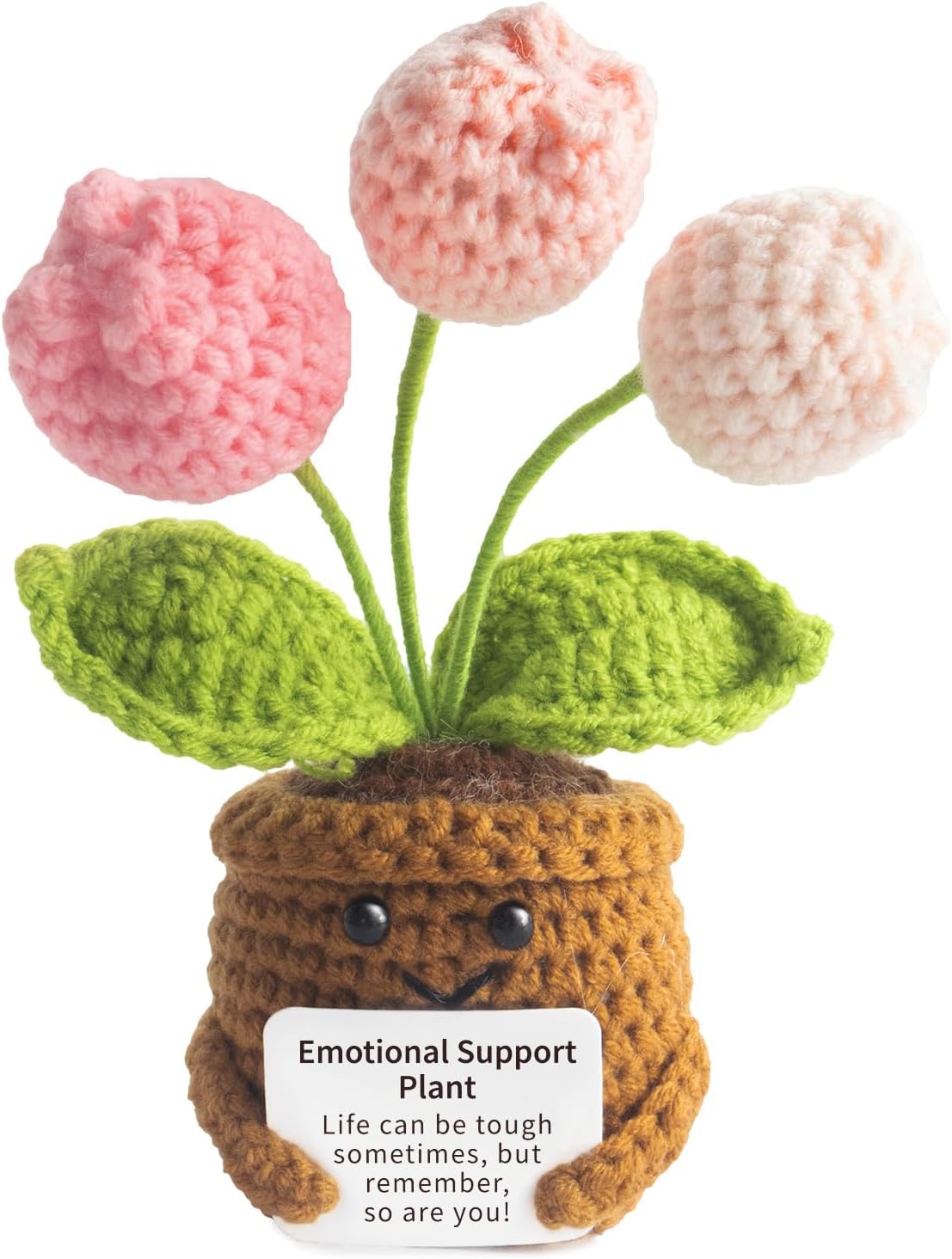 Tulip Positive Crochet Flower Potted Plant Gift