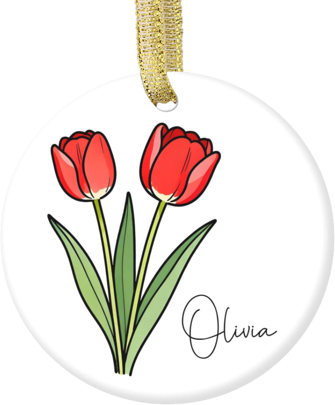 Tulip Flower Ceramic Ornament