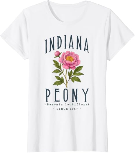 Indiana Peony Flower T-Shirt