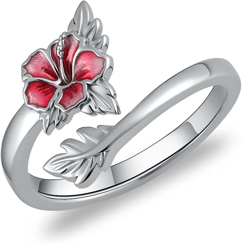 Sterling Silver Hibiscus Ring