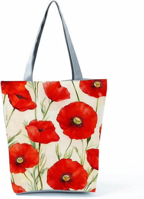 Red Poppy Tote Bag