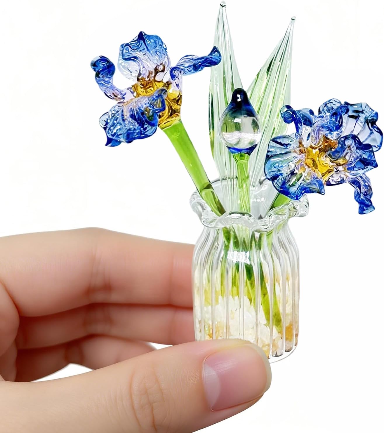 Crystal Miniature Glass Flower Décor