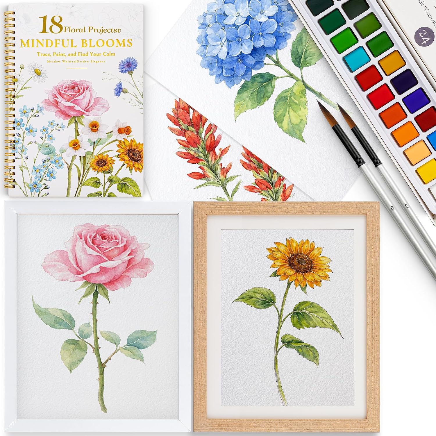 Flower Water Color Workbook