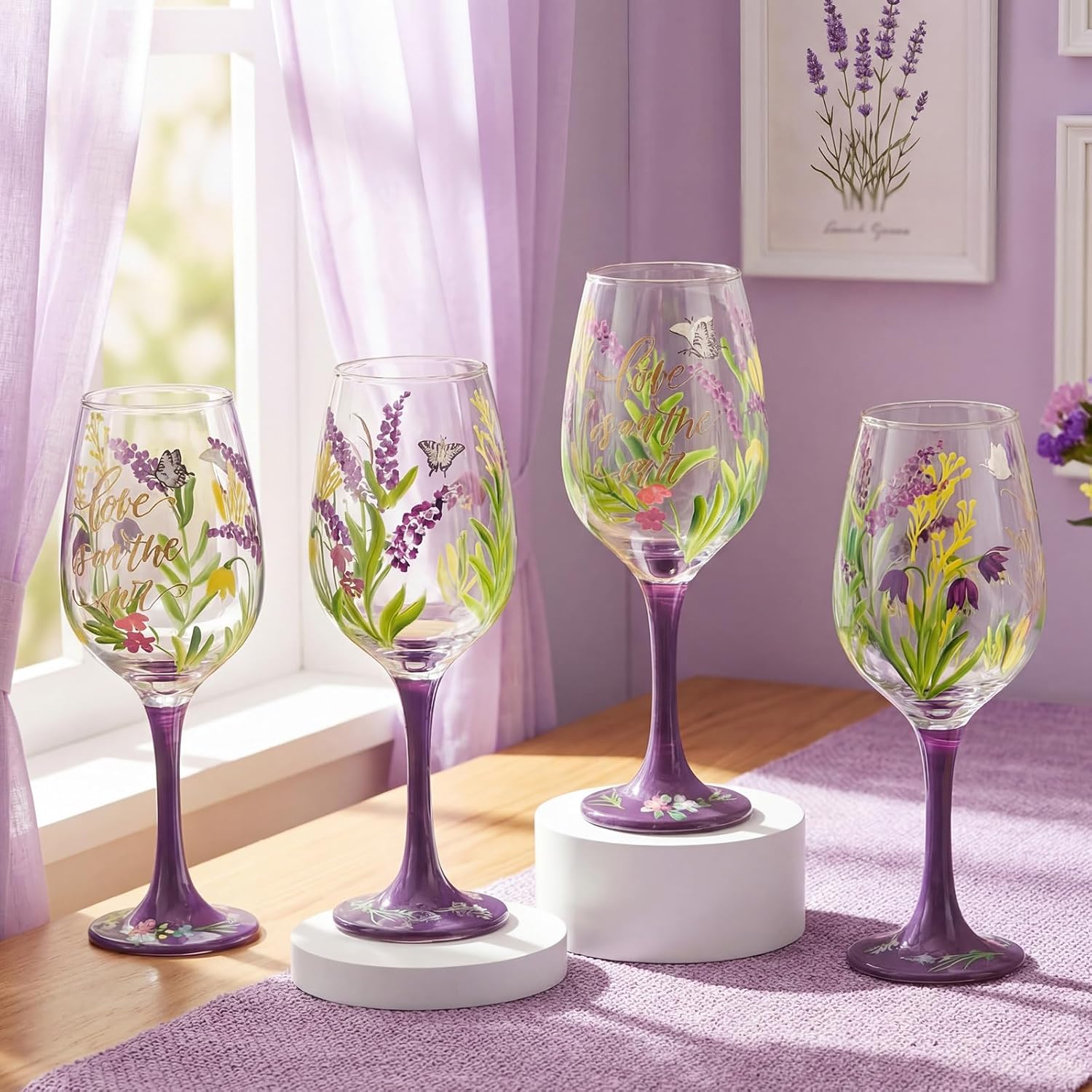 Lavender Wine Glasses