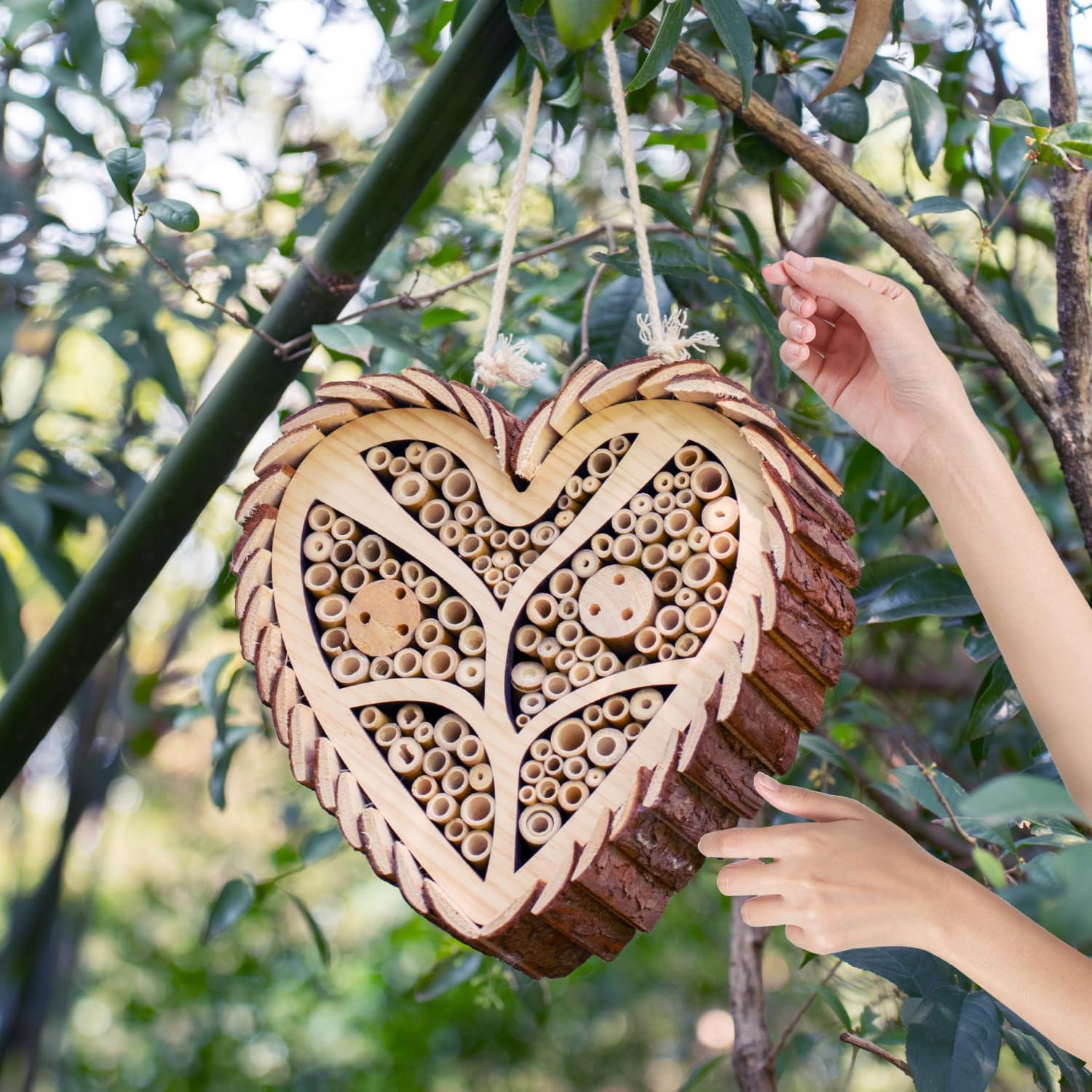 Heart Shaped Mason Bee House
