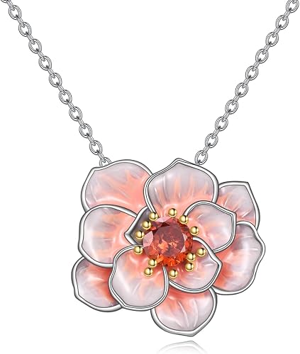 Peony Pendant Necklace