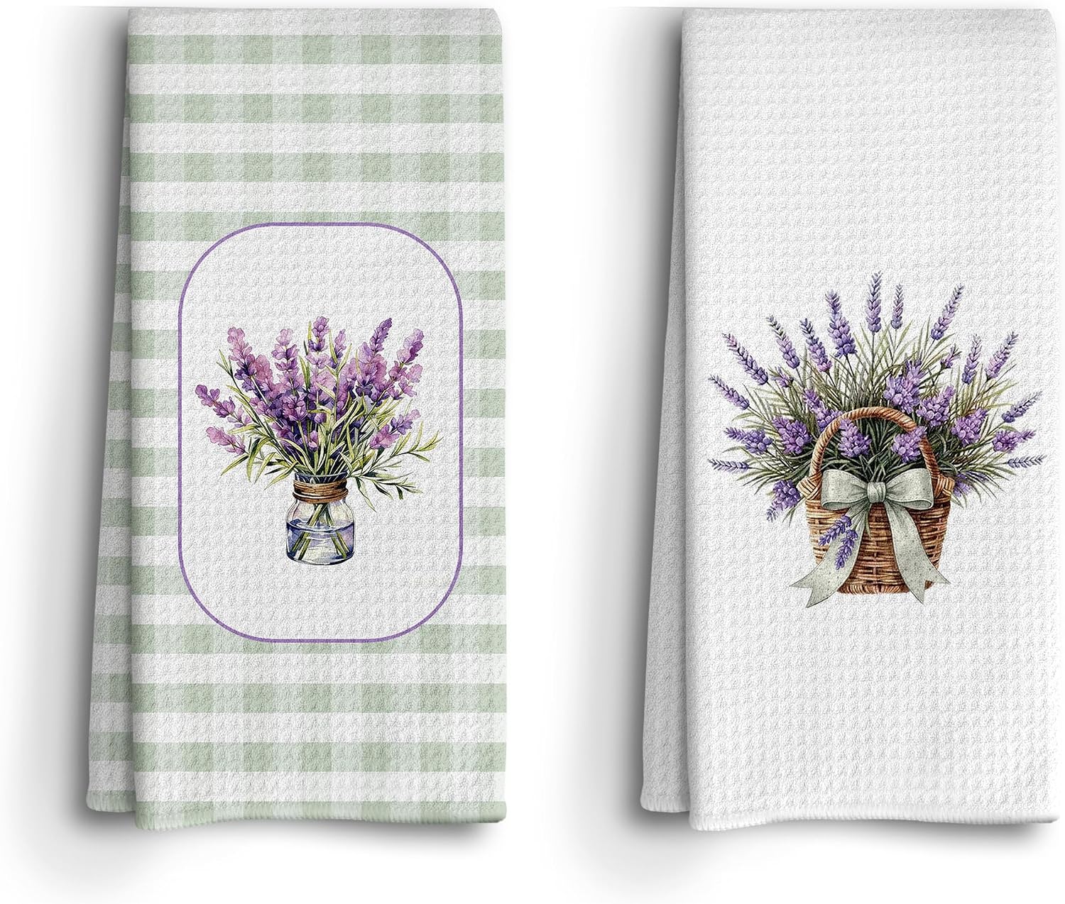 Lavender Flower Dish Towels  (set of 2)