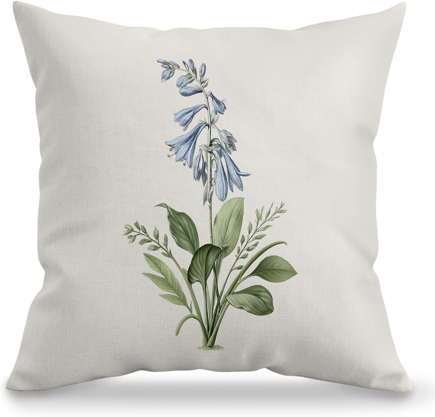 Blue Hosta Throw Pillow