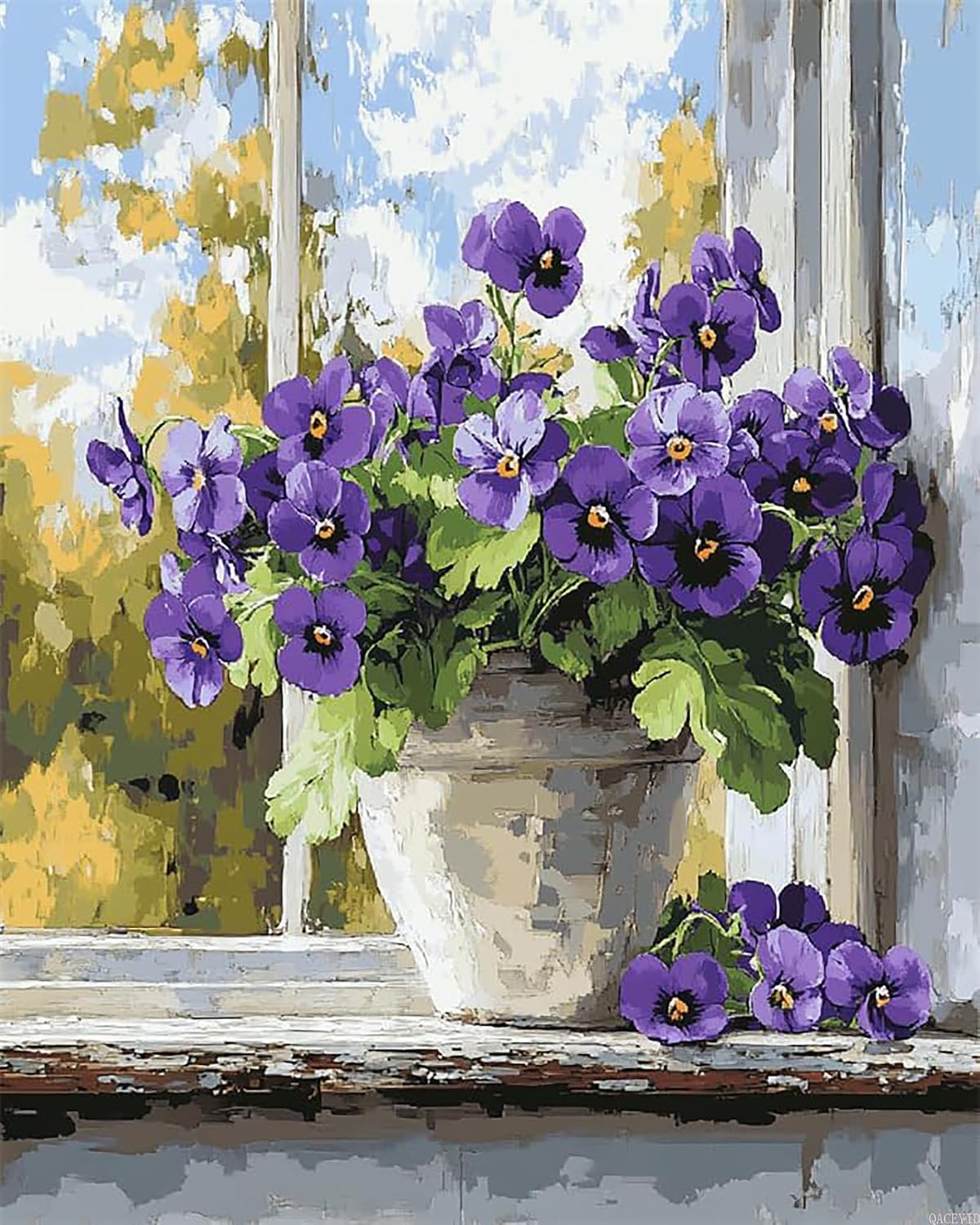 Violets Paint by Number