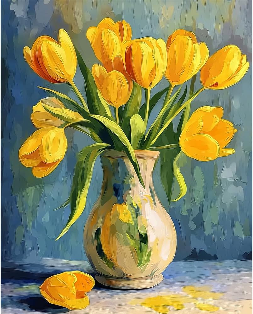 Yellow Tulips Paint by Number