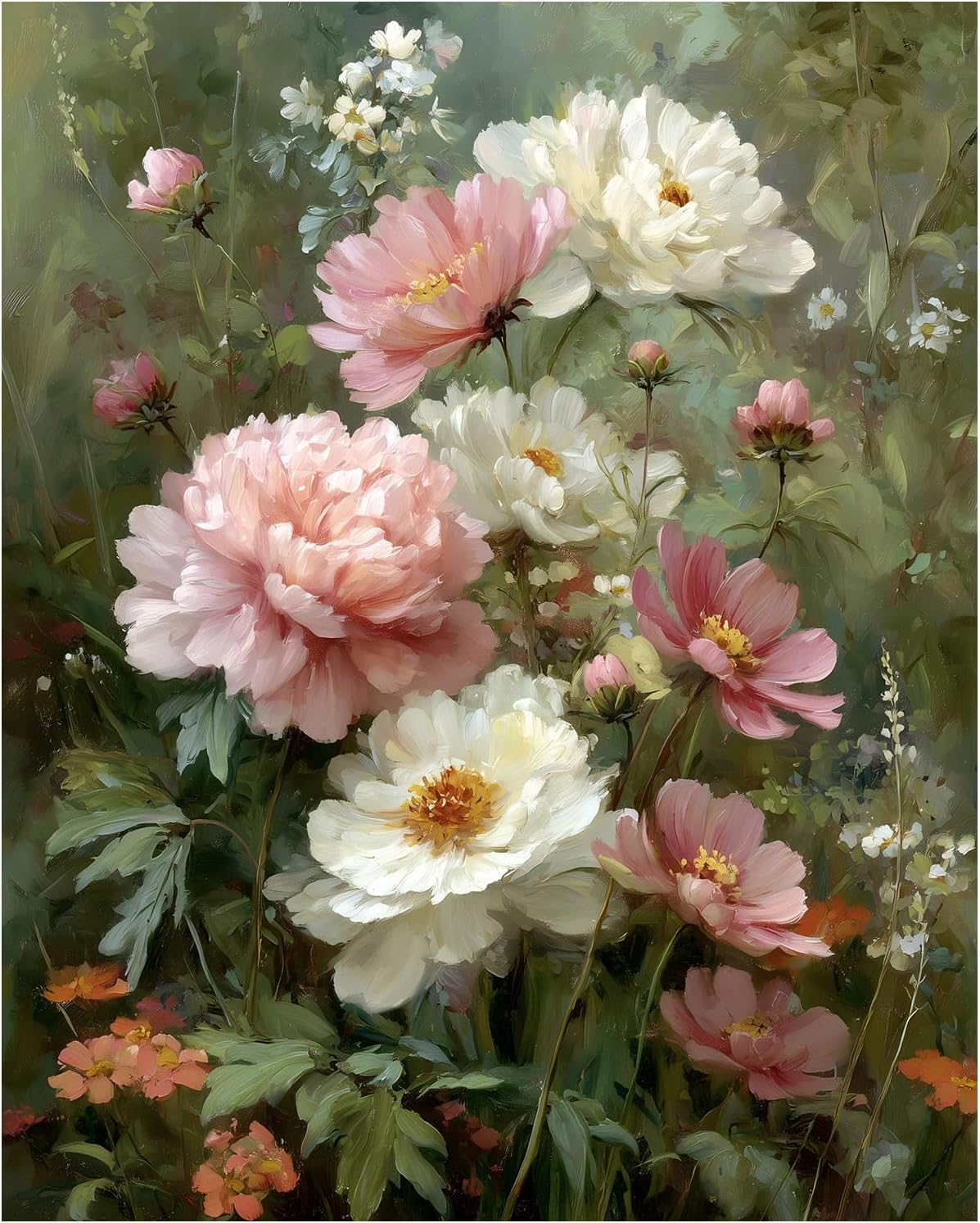 Flowering Peonies Paint by Number