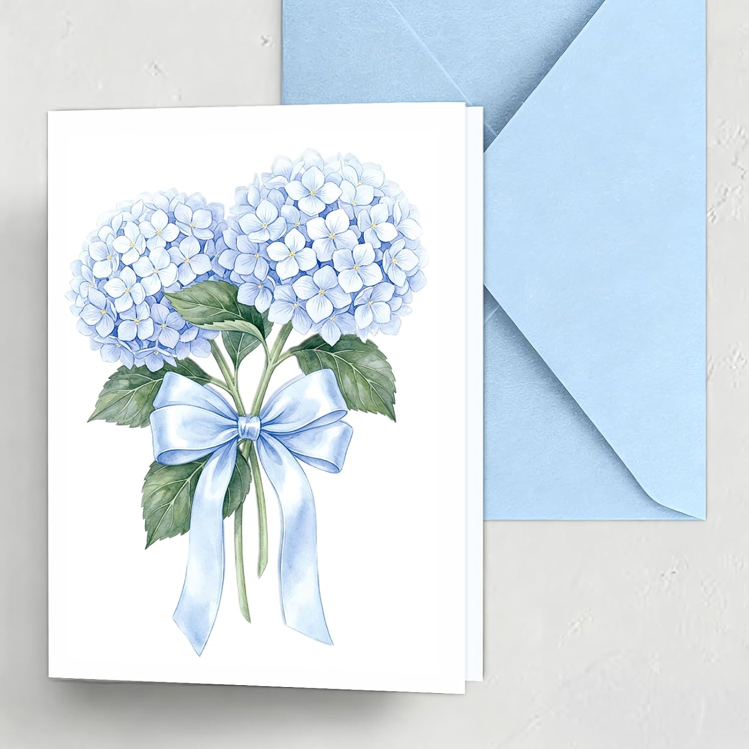 24 Pack Blue Hydrangea Note Cards
