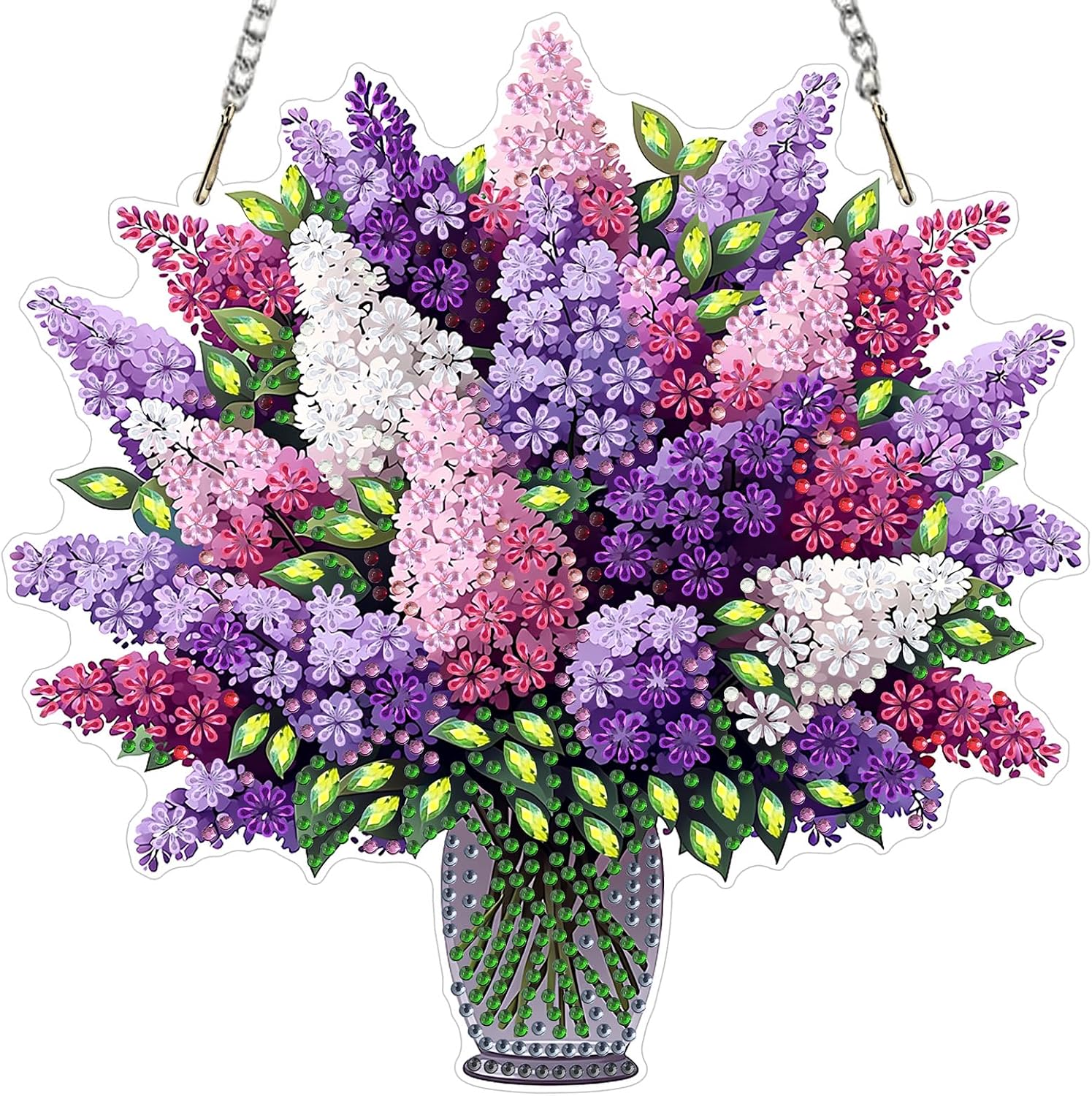 Lilac Flower Diamond Art Kit Suncatcher