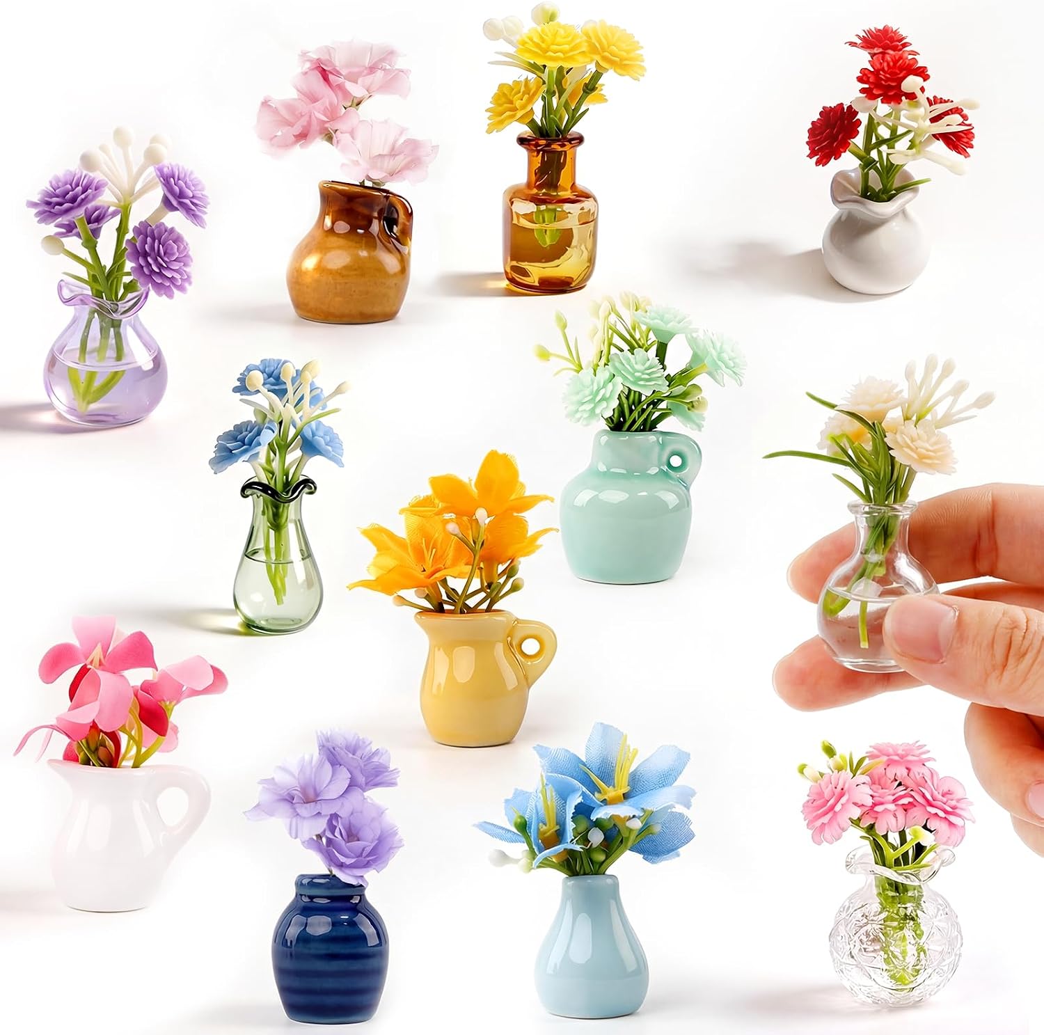 Cute Mini Flower and Vase Fridge Magnets