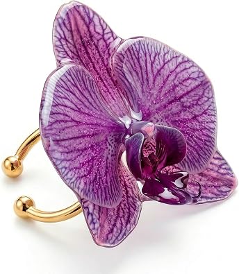 TAMI Ring for Women with Natural Orchid