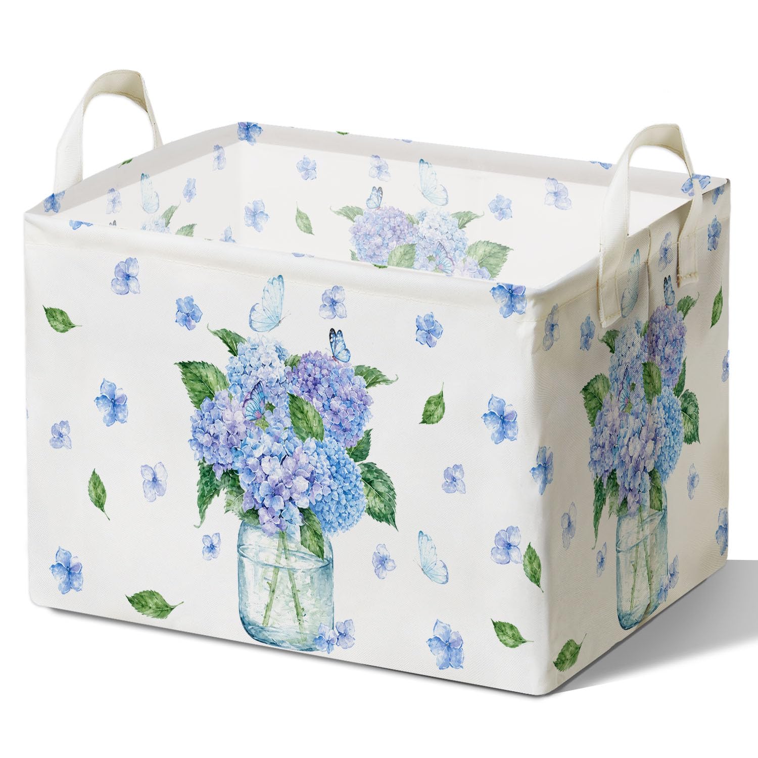 Hydrangea Flower Canvas Storage Box