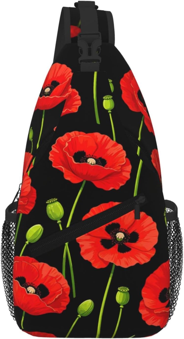 Red Poppy Sling Bag