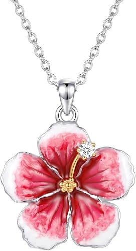 Hibiscus Pendant Necklace