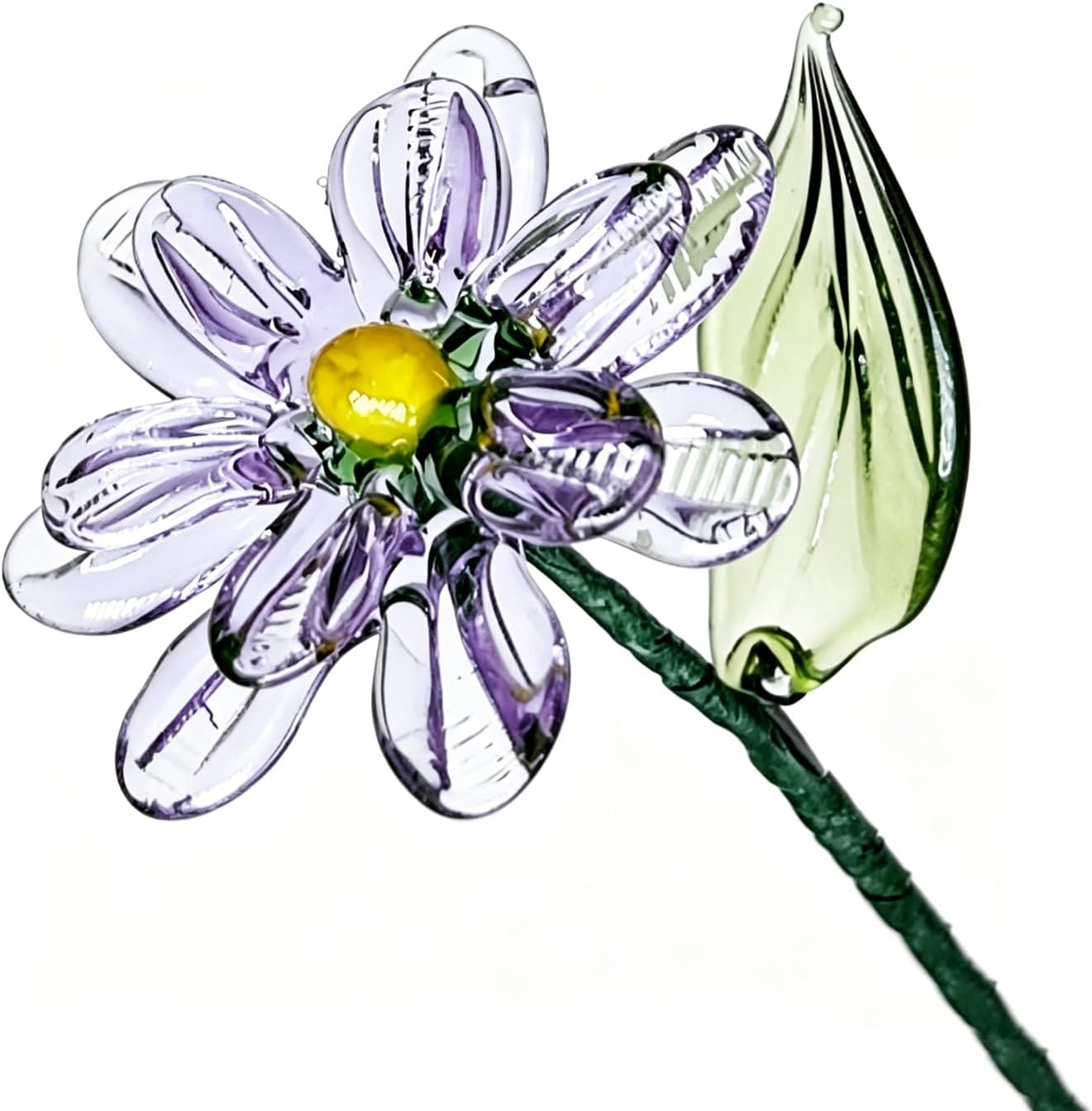 Hand Blown Glass Aster Flower