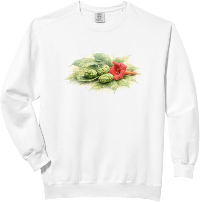 Long Sleeve Sweatshirt with a Trumpet Vine