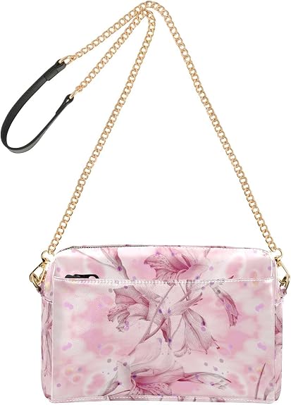 Pink Gladiolas Floral Purse