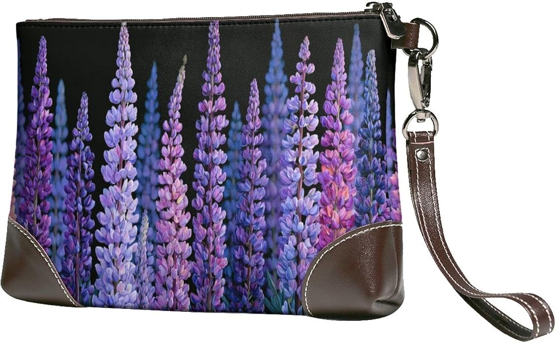 Lupine Flowers Wristlet Purse