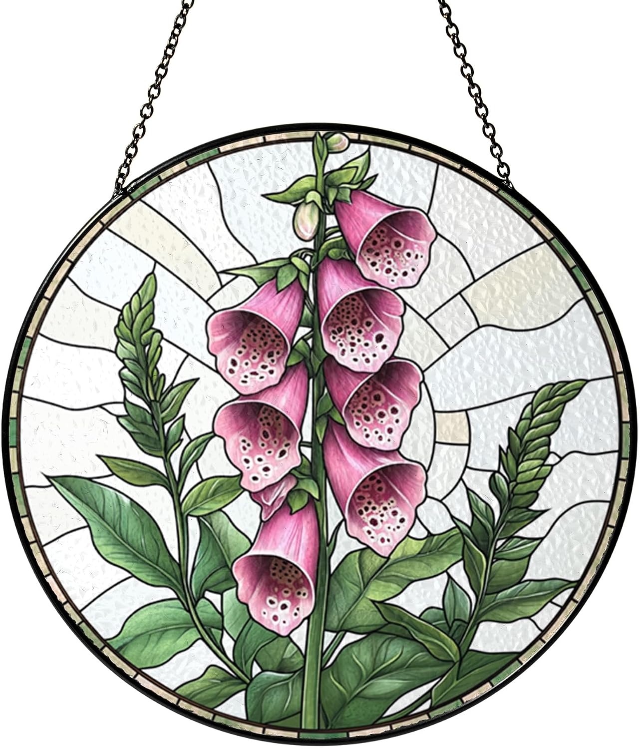 Stain Glassed Foxglove Suncatcher
