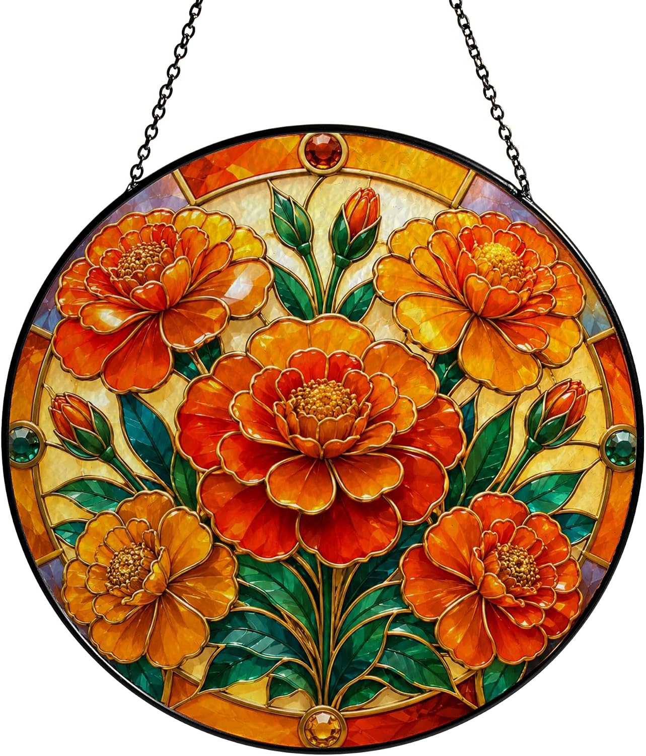 Orange Marigold Suncatcher