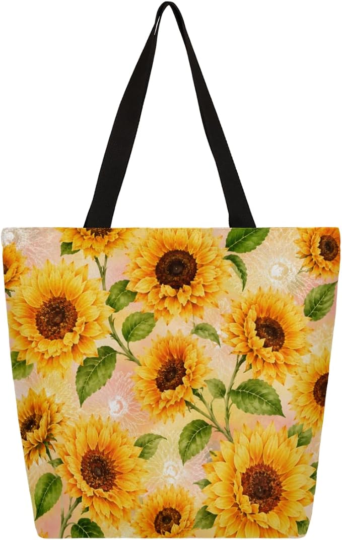 Sunflower Grocery Tote Bag