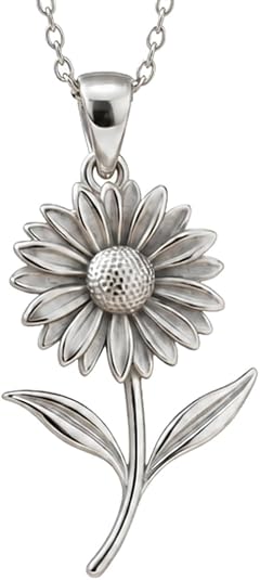 Sterling Silver Gaillardia Flower Pendant