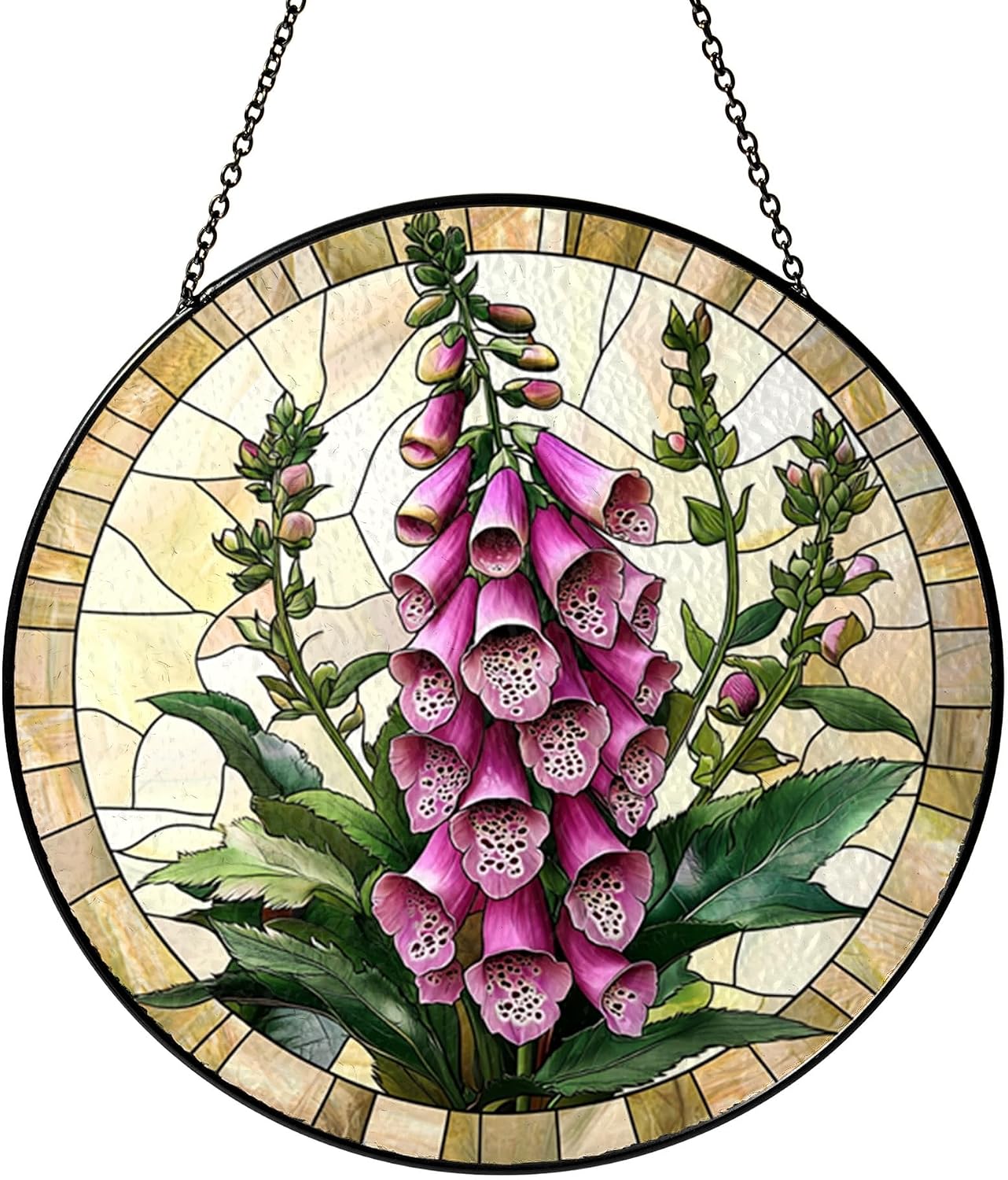 Stain Glass Foxglove Flower Suncather
